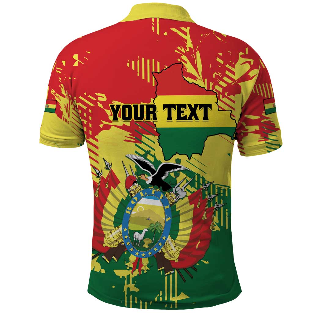 Personalized Bolivia 1825 Polo Shirt Coat Of Arms Flag Colors - Wonder Print Shop