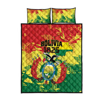 Bolivia 1825 Quilt Bed Set Coat Of Arms Flag Colors - Wonder Print Shop