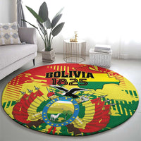 Bolivia 1825 Round Carpet Coat Of Arms Flag Colors - Wonder Print Shop