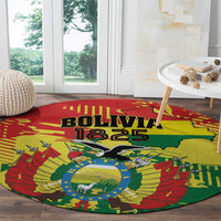 Bolivia 1825 Round Carpet Coat Of Arms Flag Colors - Wonder Print Shop