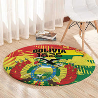 Bolivia 1825 Round Carpet Coat Of Arms Flag Colors - Wonder Print Shop