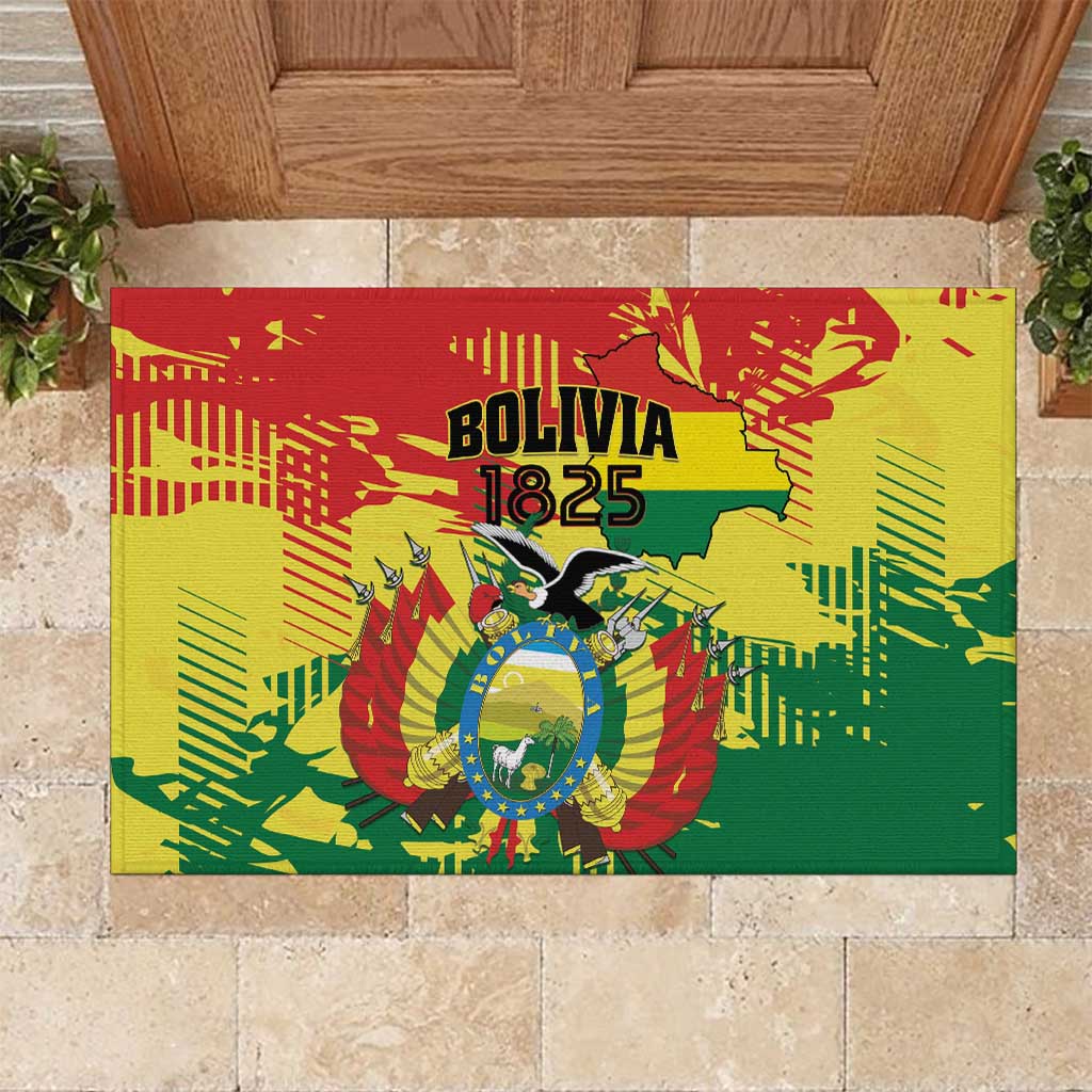 Bolivia 1825 Rubber Doormat Coat Of Arms Flag Colors - Wonder Print Shop