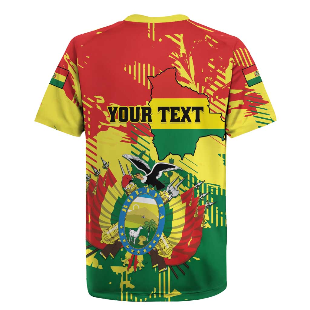 Personalized Bolivia 1825 Rugby Jersey Coat Of Arms Flag Colors - Wonder Print Shop