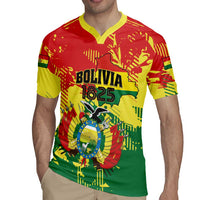 Personalized Bolivia 1825 Rugby Jersey Coat Of Arms Flag Colors - Wonder Print Shop