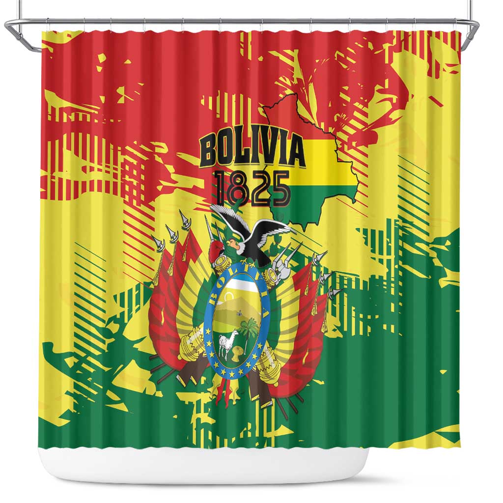 Bolivia 1825 Shower Curtain Coat Of Arms Flag Colors - Wonder Print Shop