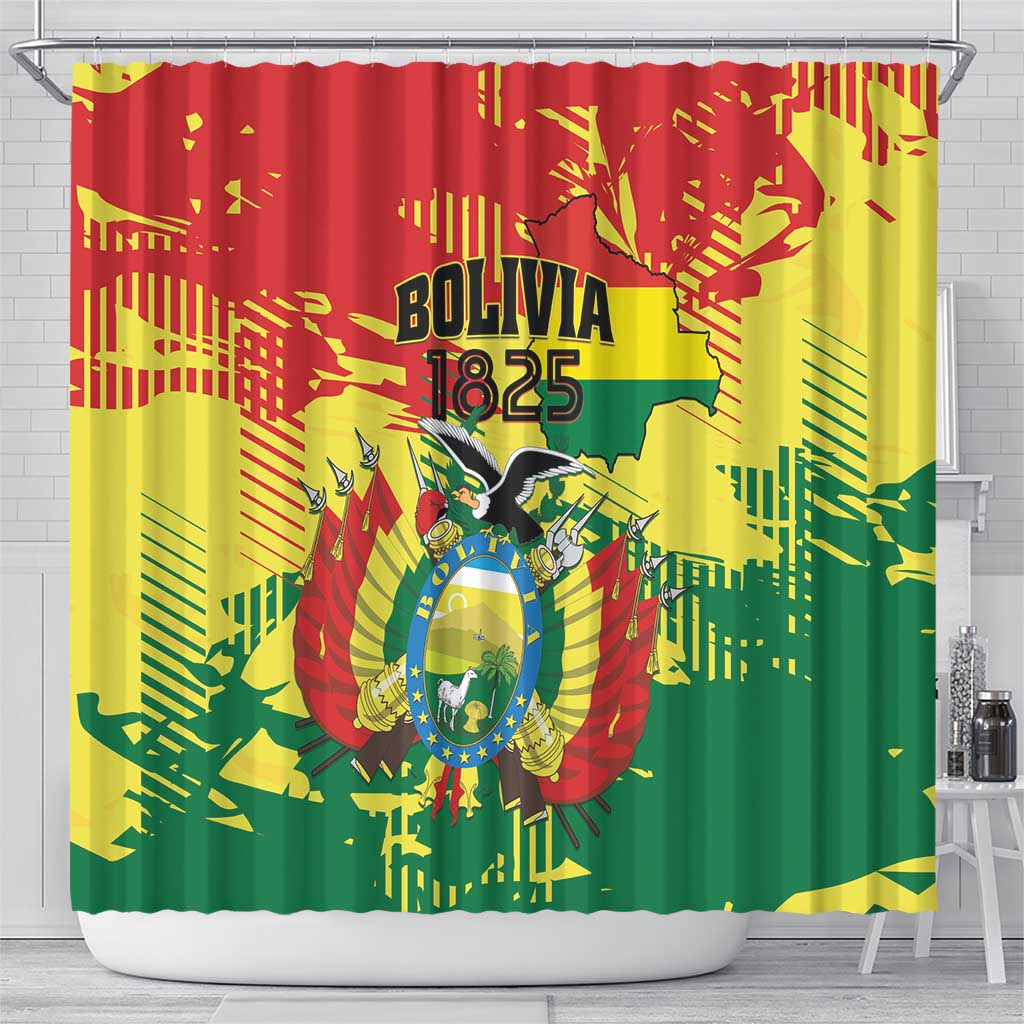 Bolivia 1825 Shower Curtain Coat Of Arms Flag Colors - Wonder Print Shop