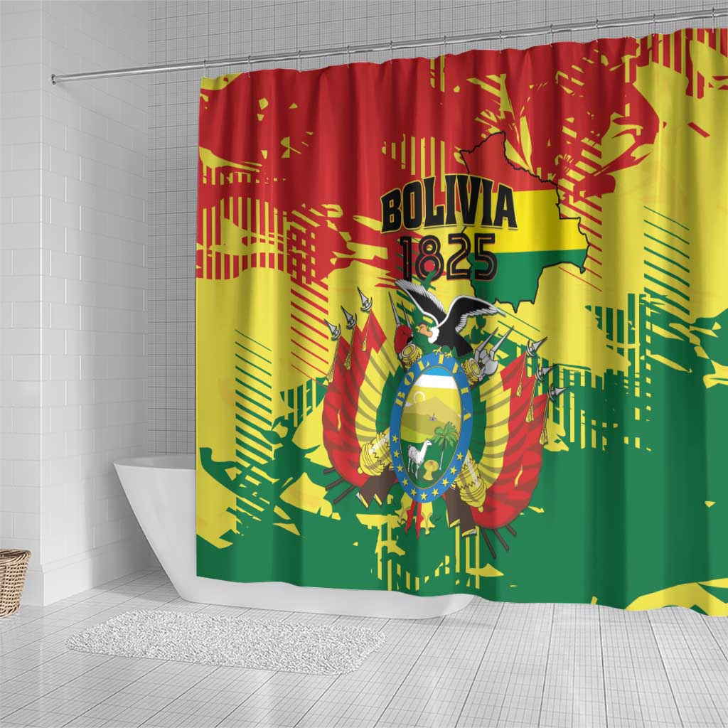 Bolivia 1825 Shower Curtain Coat Of Arms Flag Colors - Wonder Print Shop