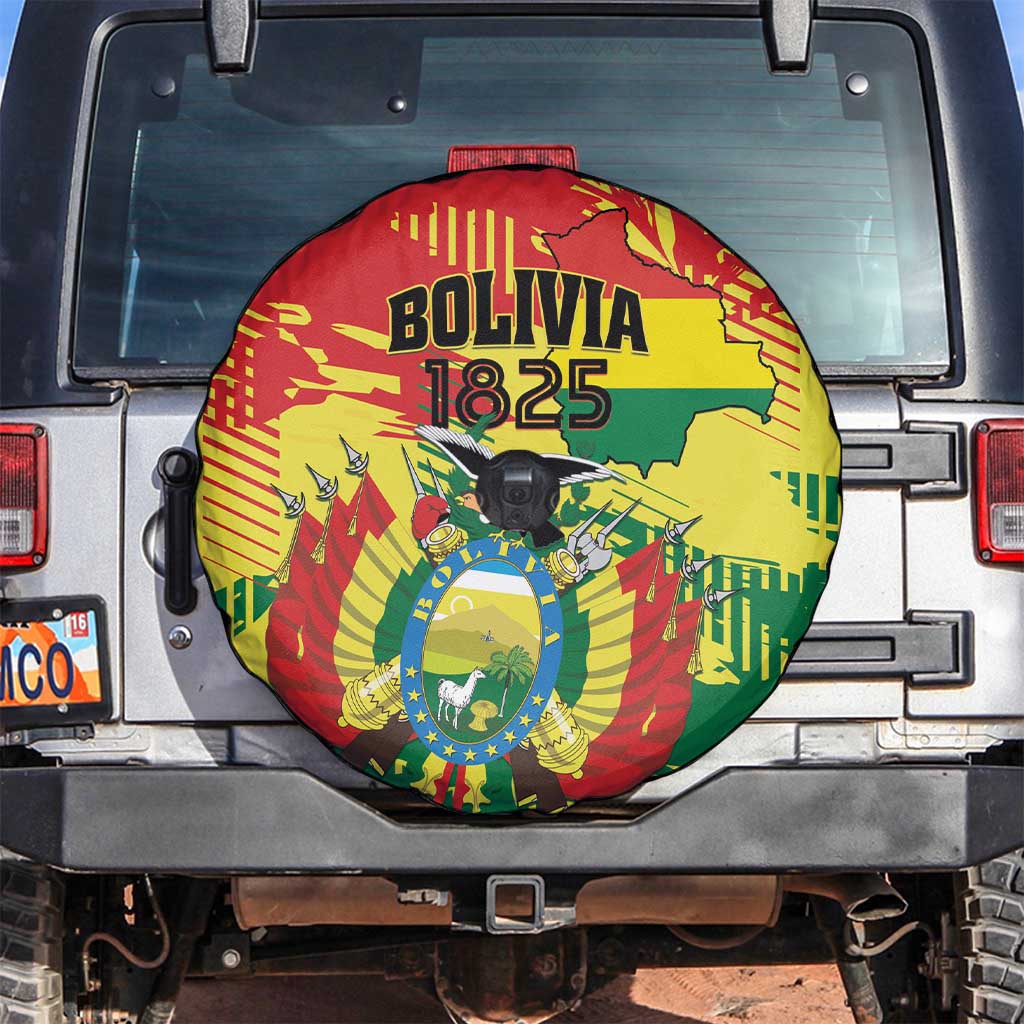Bolivia 1825 Spare Tire Cover Coat Of Arms Flag Colors - Wonder Print Shop