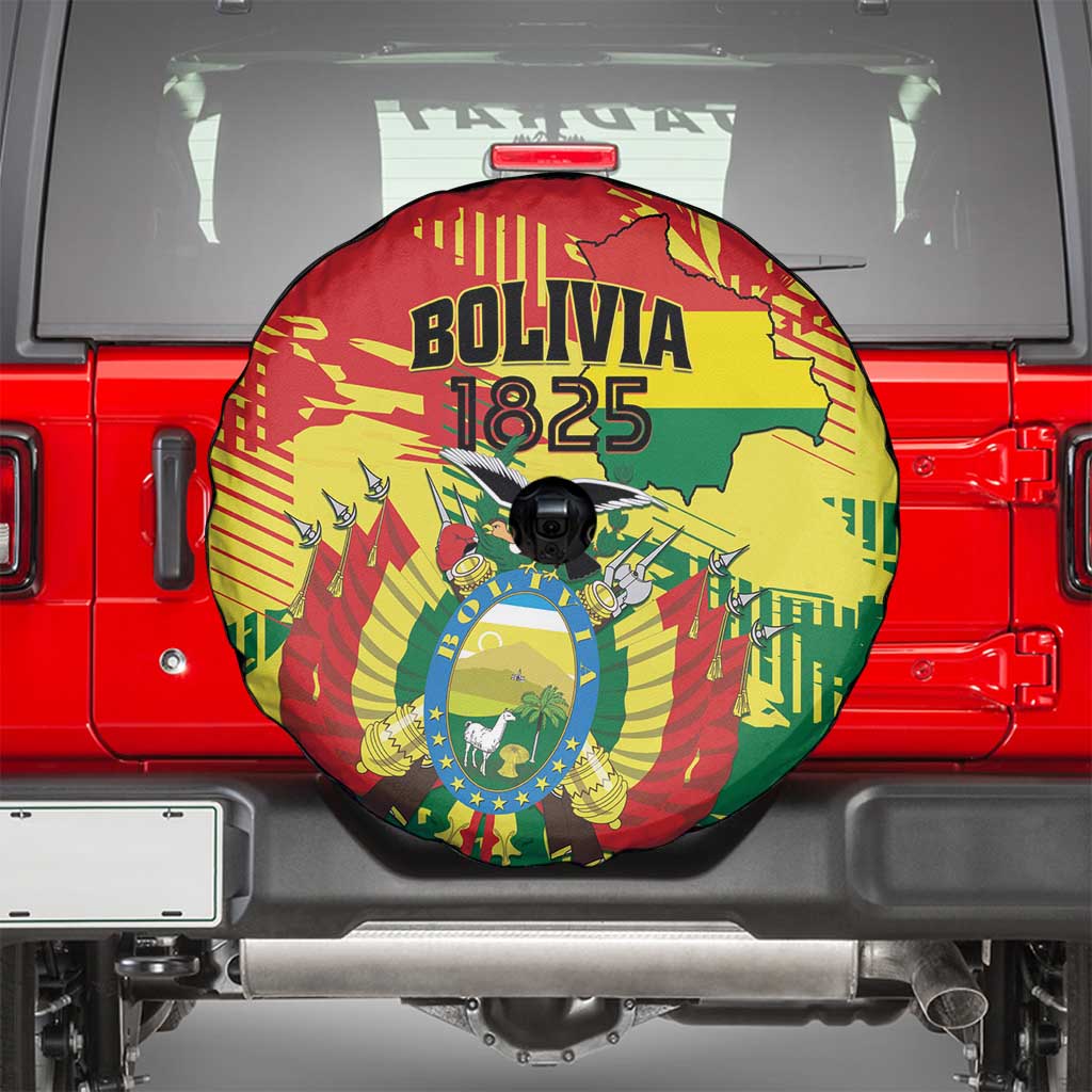 Bolivia 1825 Spare Tire Cover Coat Of Arms Flag Colors - Wonder Print Shop
