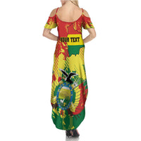 Personalized Bolivia 1825 Summer Maxi Dress Coat Of Arms Flag Colors - Wonder Print Shop