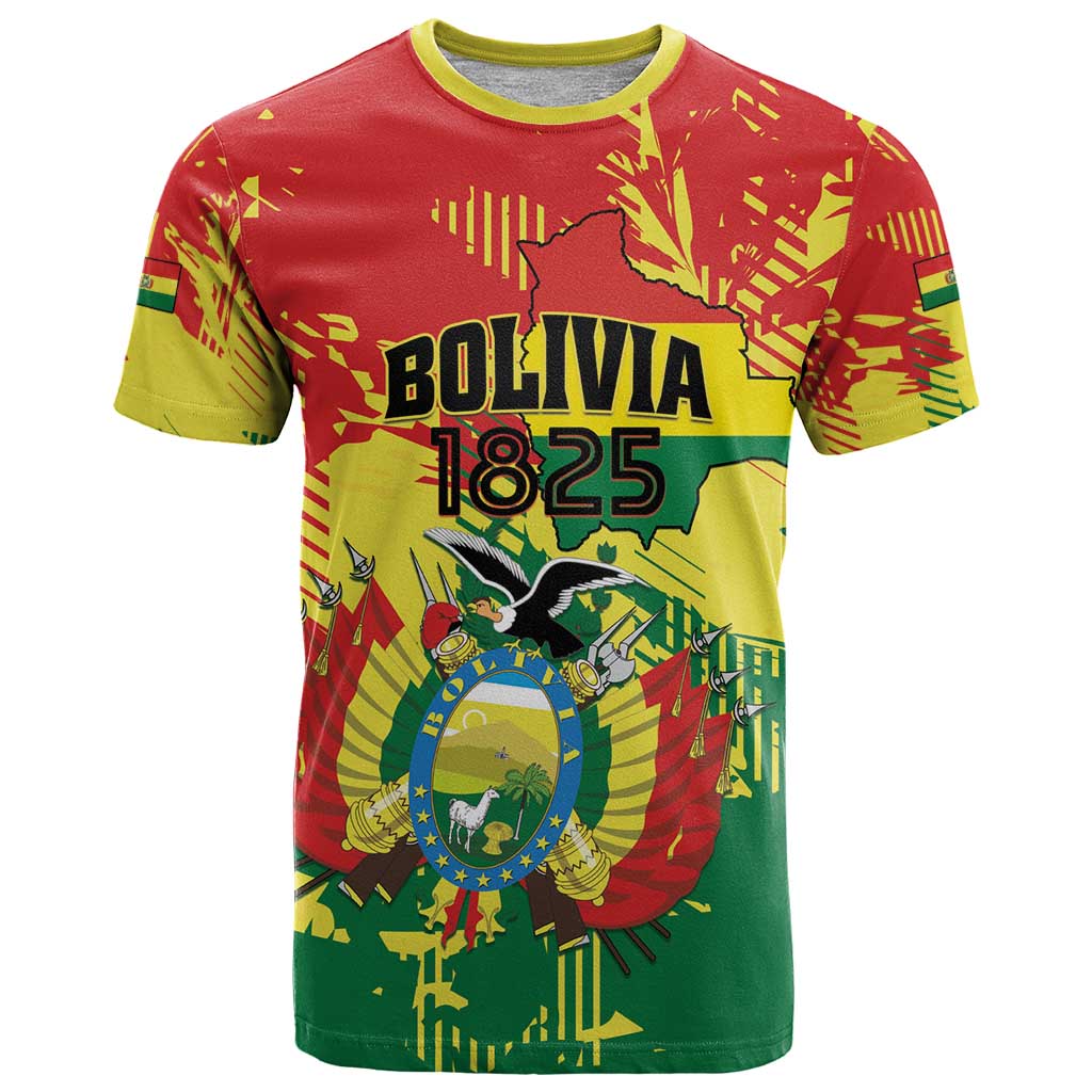 Personalized Bolivia 1825 T Shirt Coat Of Arms Flag Colors - Wonder Print Shop