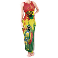 Personalized Bolivia 1825 Tank Maxi Dress Coat Of Arms Flag Colors - Wonder Print Shop