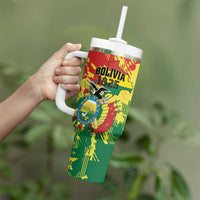 Personalized Bolivia 1825 Tumbler With Handle Coat Of Arms Flag Colors - Wonder Print Shop