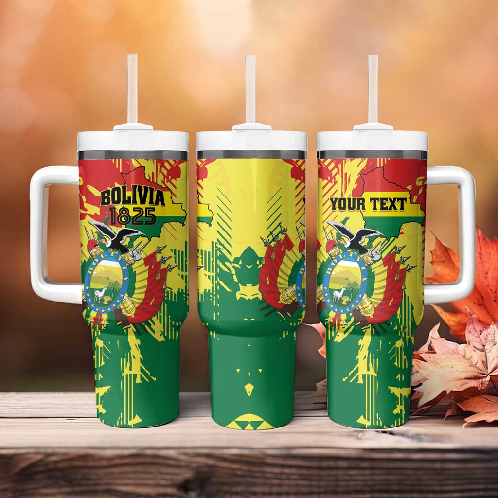 Personalized Bolivia 1825 Tumbler With Handle Coat Of Arms Flag Colors - Wonder Print Shop