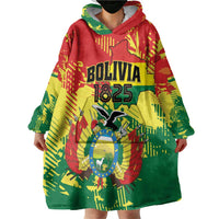 Personalized Bolivia 1825 Wearable Blanket Hoodie Coat Of Arms Flag Colors - Wonder Print Shop
