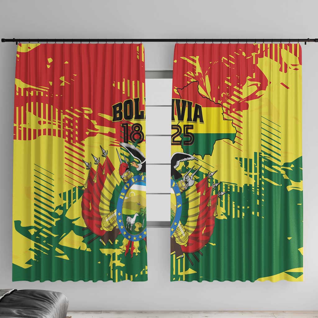 Bolivia 1825 Window Curtain Coat Of Arms Flag Colors - Wonder Print Shop