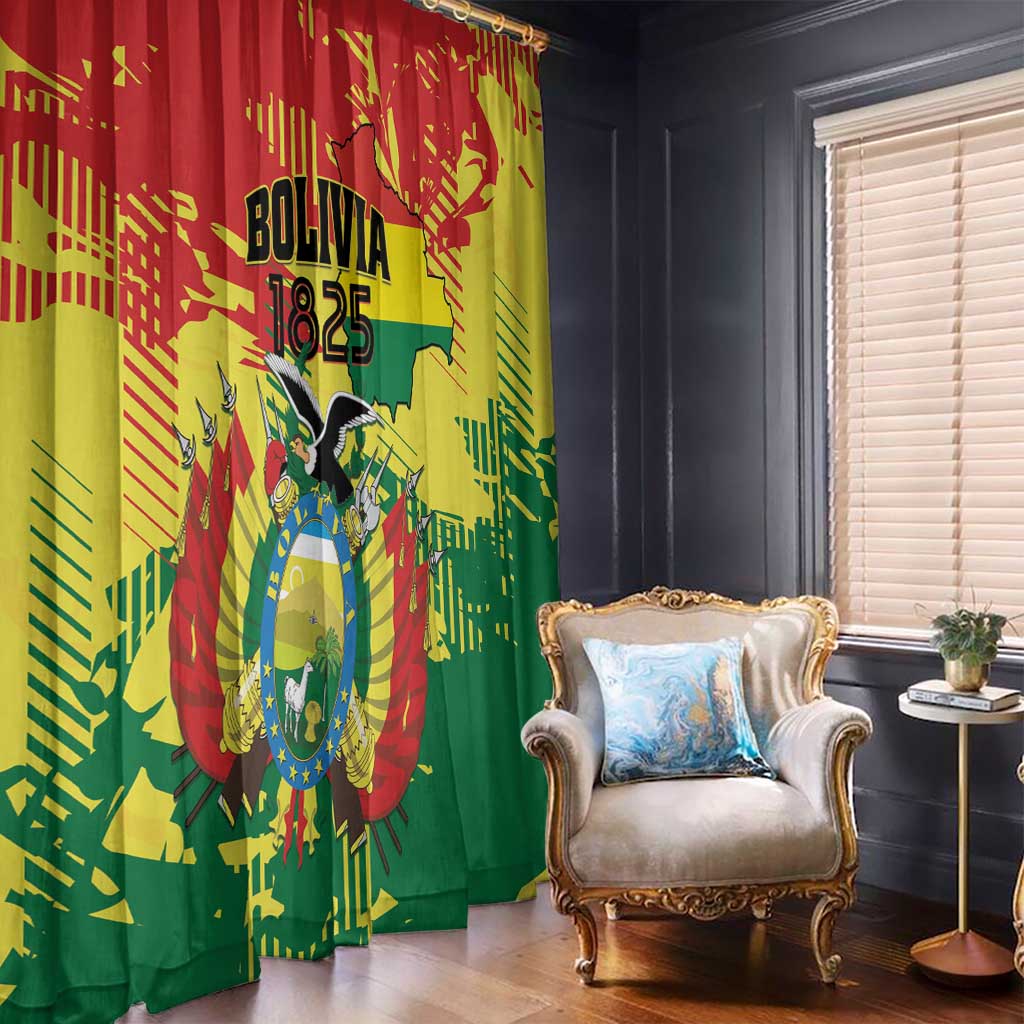 Bolivia 1825 Window Curtain Coat Of Arms Flag Colors - Wonder Print Shop