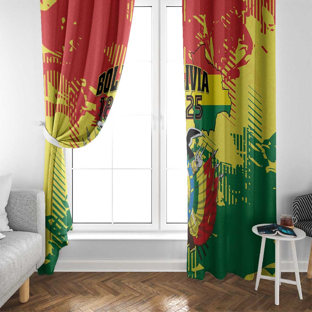 Bolivia 1825 Window Curtain Coat Of Arms Flag Colors - Wonder Print Shop