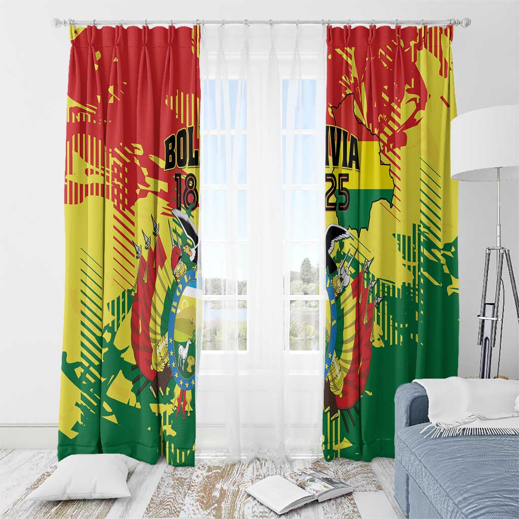 Bolivia 1825 Window Curtain Coat Of Arms Flag Colors - Wonder Print Shop