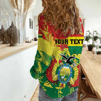Personalized Bolivia 1825 Women Casual Shirt Coat Of Arms Flag Colors - Wonder Print Shop
