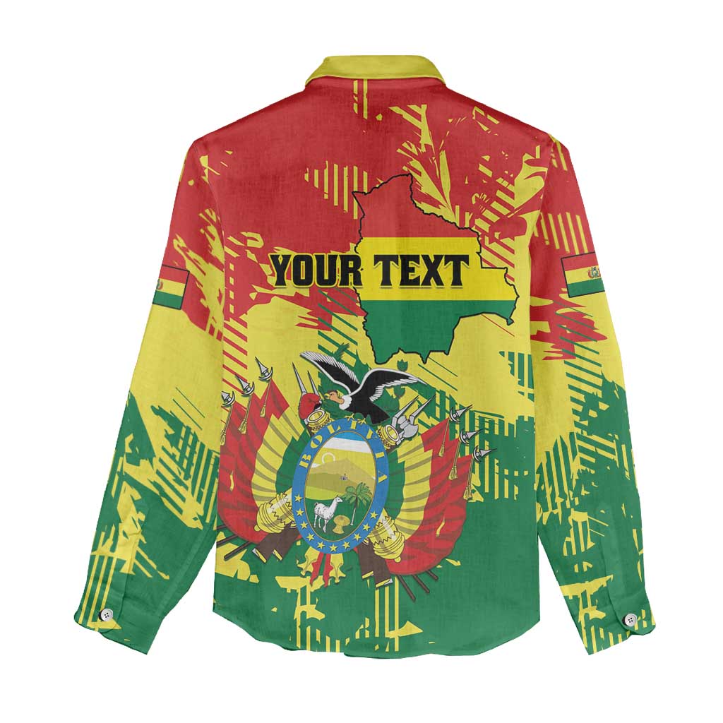Personalized Bolivia 1825 Women Casual Shirt Coat Of Arms Flag Colors - Wonder Print Shop