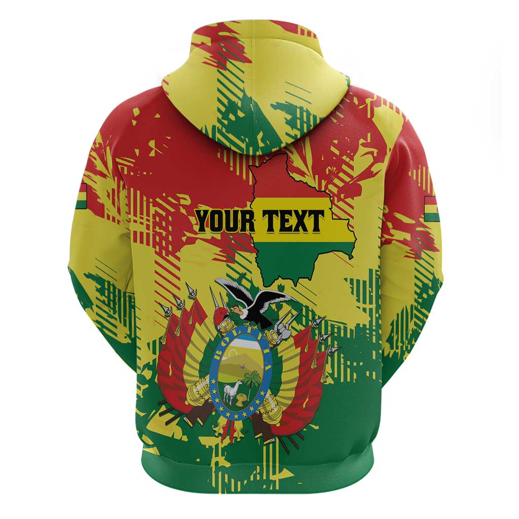Personalized Bolivia 1825 Zip Hoodie Coat Of Arms Flag Colors - Wonder Print Shop