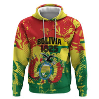 Personalized Bolivia 1825 Zip Hoodie Coat Of Arms Flag Colors - Wonder Print Shop