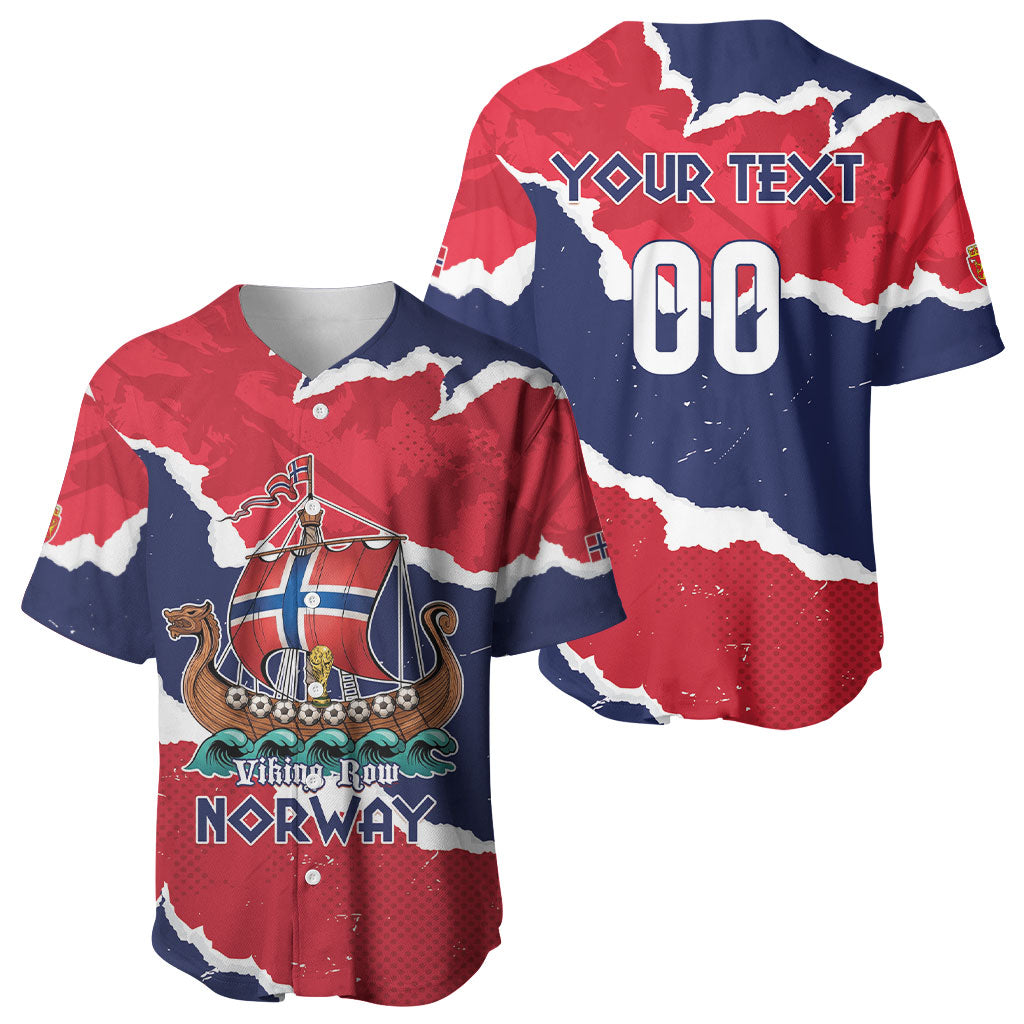 Custom Norway 2026 Soccer Baseball Jersey Vikings Keep Rowing