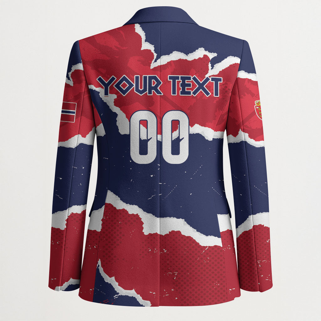 Custom Norway 2026 Soccer Blazer Vikings Keep Rowing