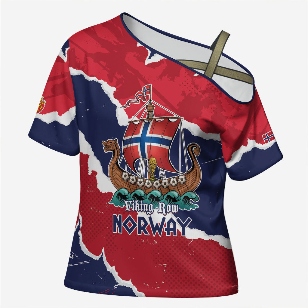 Custom Norway 2026 Soccer Cross Shoulder Shirt Vikings Keep Rowing