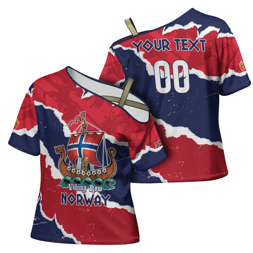Custom Norway 2026 Soccer Cross Shoulder Shirt Vikings Keep Rowing