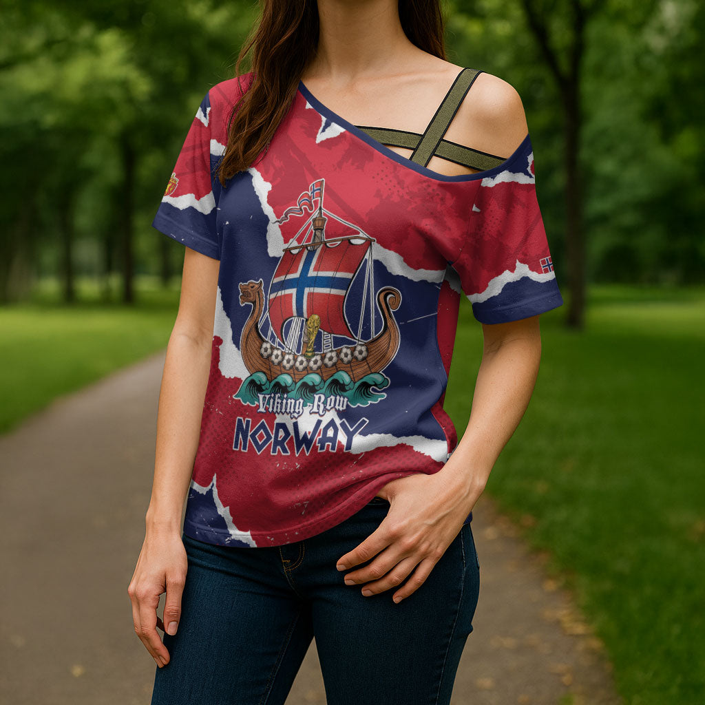Custom Norway 2026 Soccer Cross Shoulder Shirt Vikings Keep Rowing