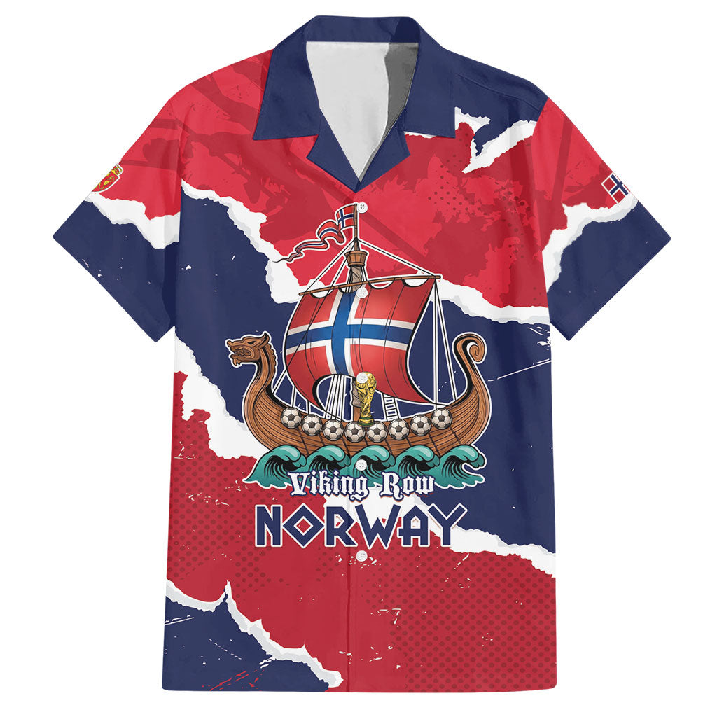 Custom Norway 2026 Soccer Hawaiian Shirt Vikings Keep Rowing