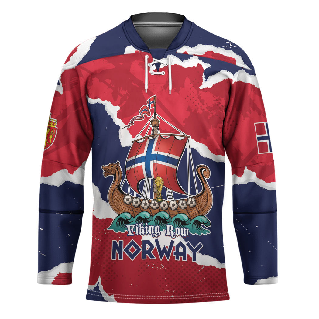 Custom Norway 2026 Soccer Hockey Jersey Vikings Keep Rowing