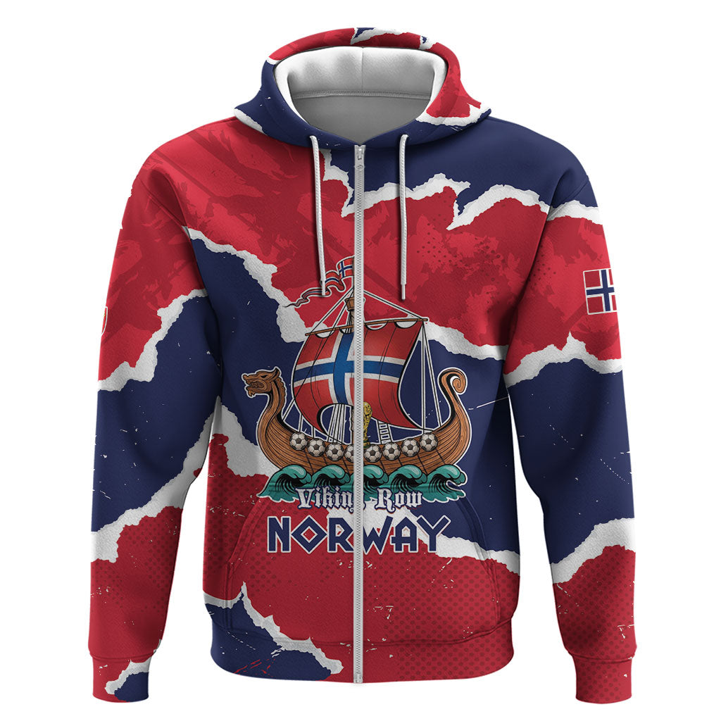 Custom Norway 2026 Soccer Hoodie Vikings Keep Rowing