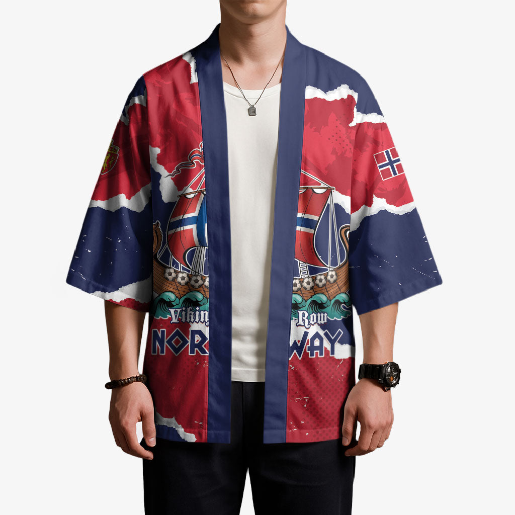 Custom Norway 2026 Soccer Kimono Vikings Keep Rowing
