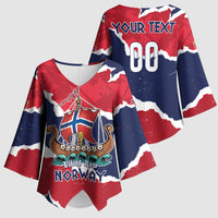Custom Norway 2026 Soccer Kimono Sleeve Blouse Vikings Keep Rowing