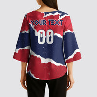 Custom Norway 2026 Soccer Kimono Sleeve Blouse Vikings Keep Rowing