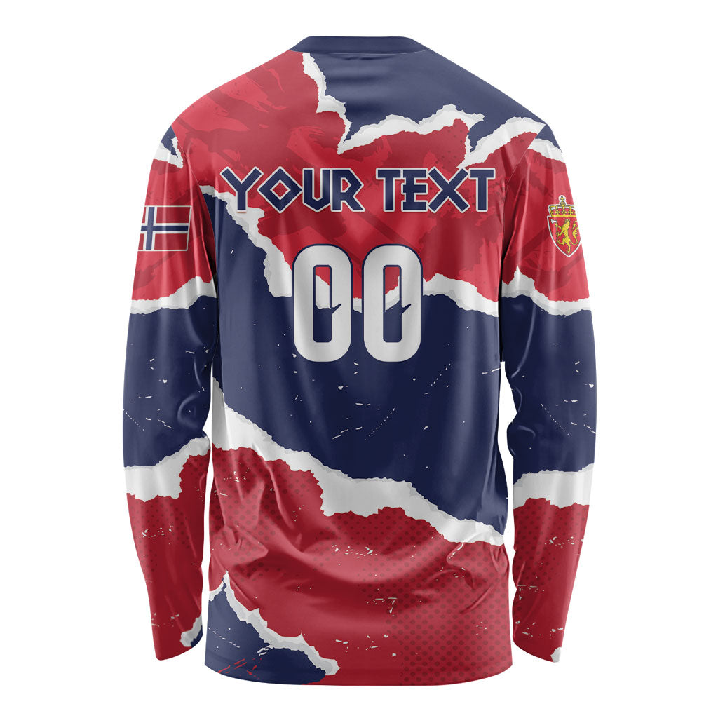 Custom Norway 2026 Soccer Long Sleeve Shirt Vikings Keep Rowing