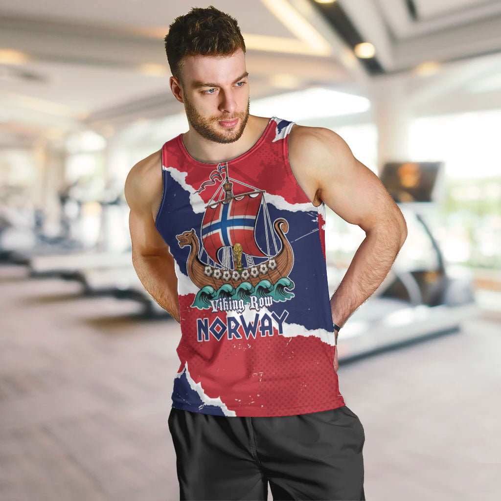 Custom Norway 2026 Soccer Men Tank Top Vikings Keep Rowing