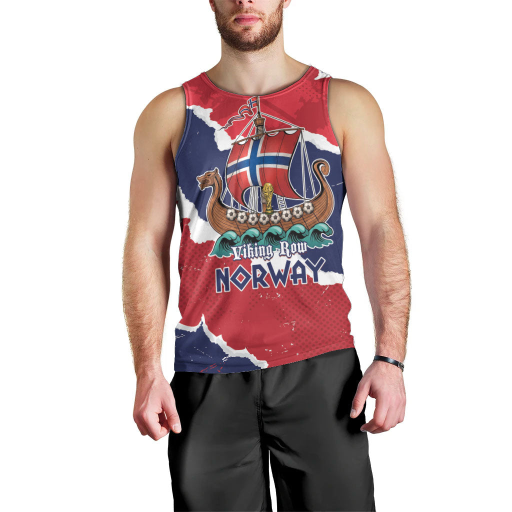 Custom Norway 2026 Soccer Men Tank Top Vikings Keep Rowing