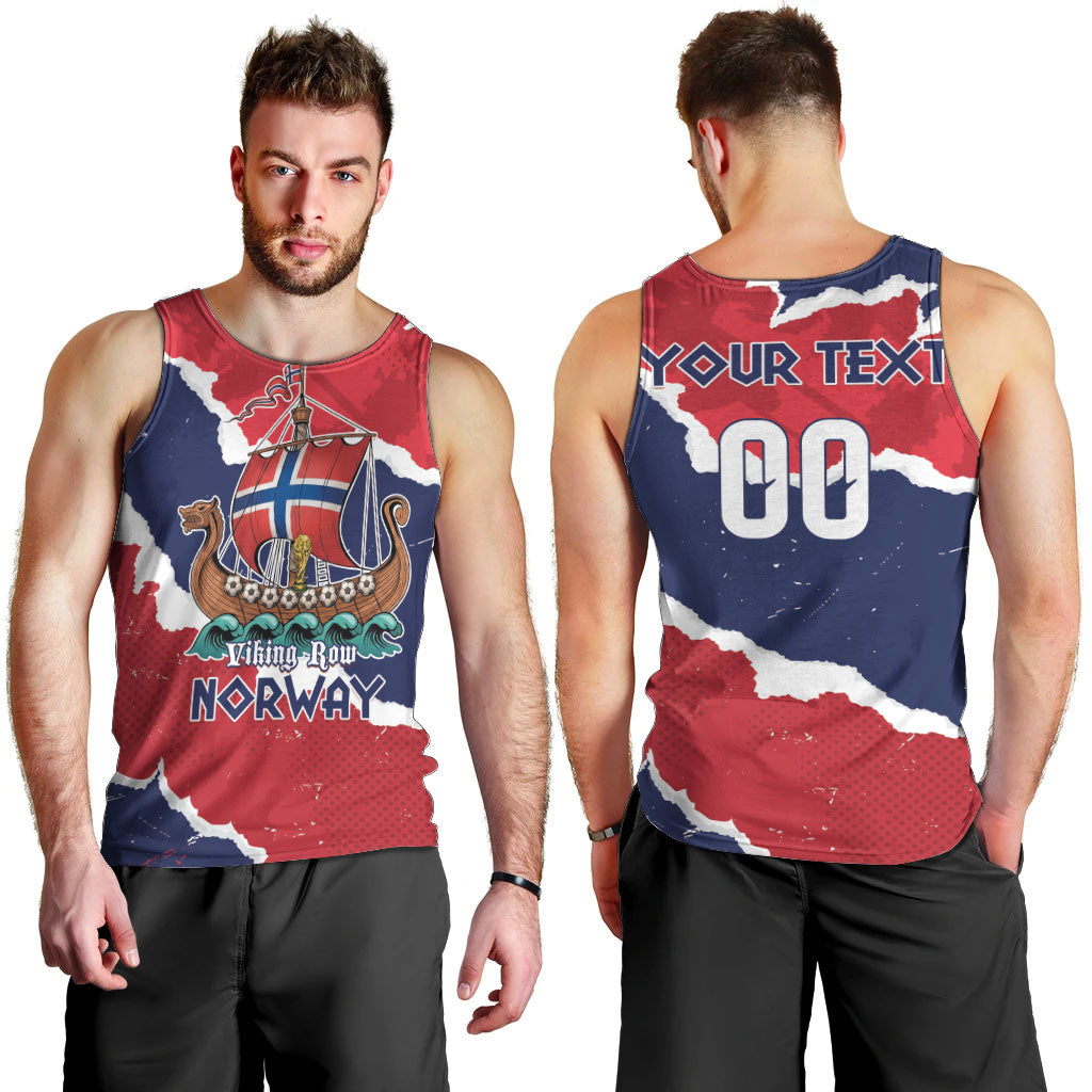 Custom Norway 2026 Soccer Men Tank Top Vikings Keep Rowing