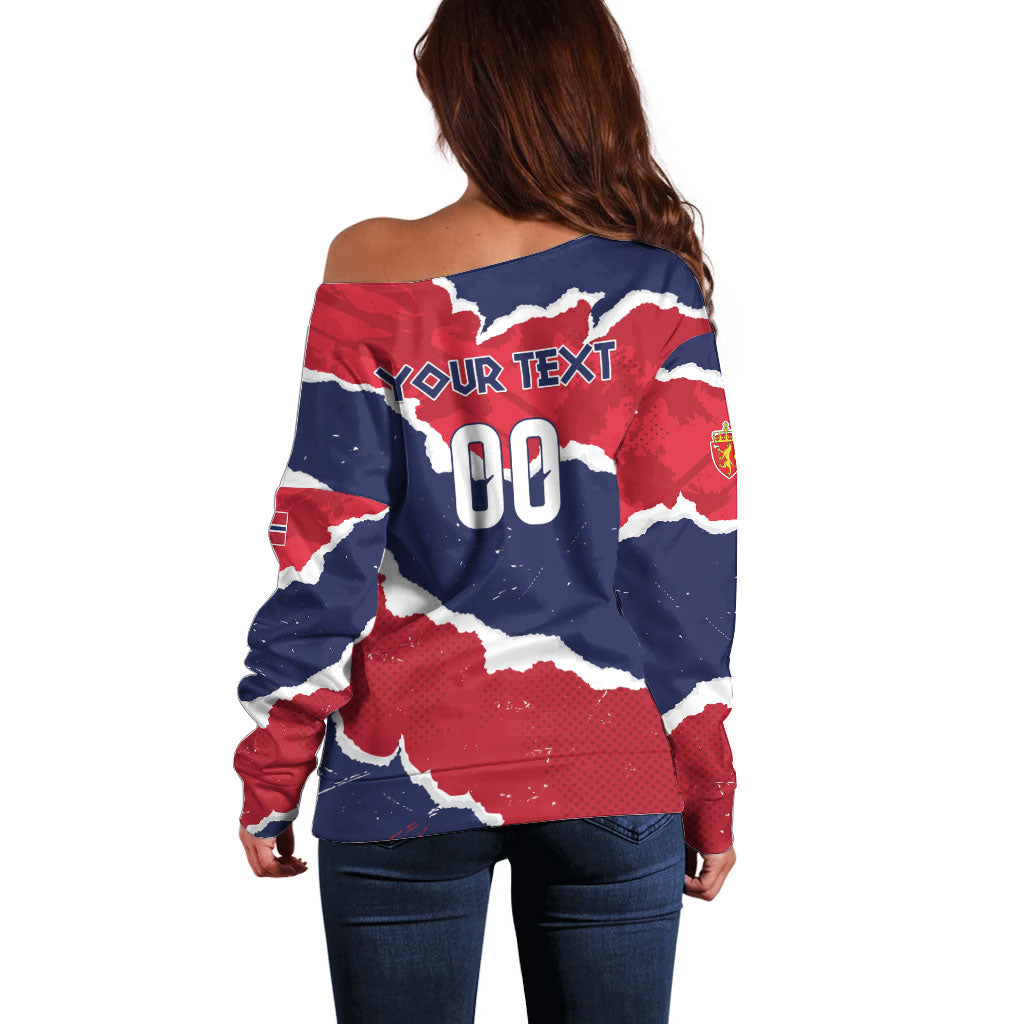 Custom Norway 2026 Soccer Off Shoulder Sweater Vikings Keep Rowing