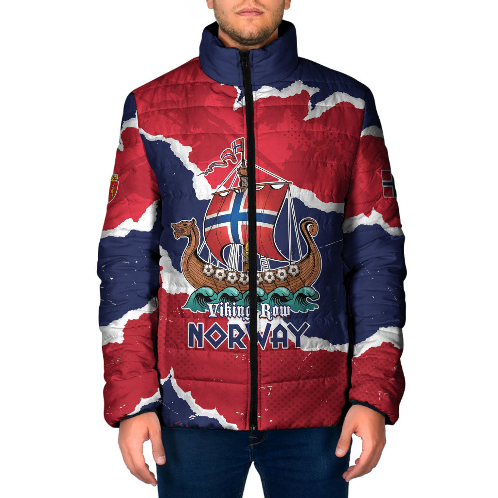 Custom Norway 2026 Soccer Padded Jacket Vikings Keep Rowing
