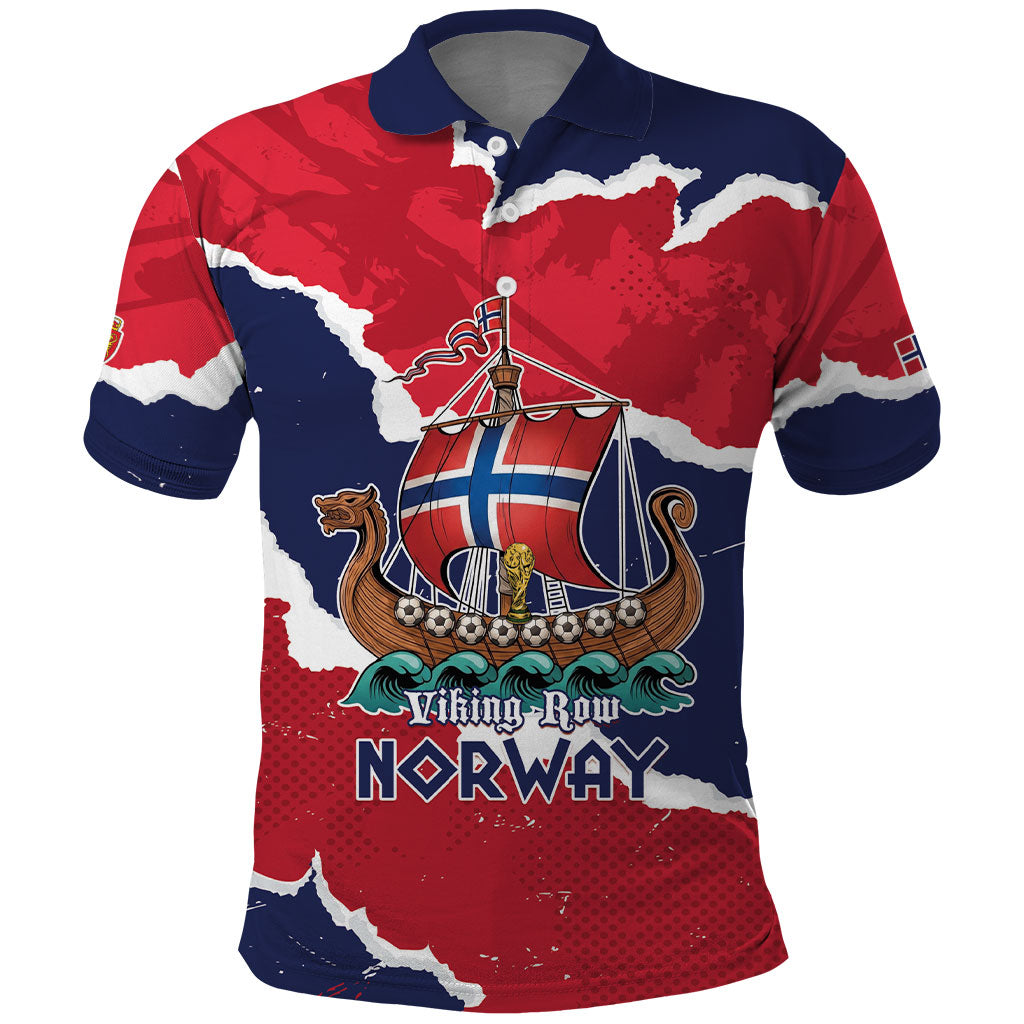 Custom Norway 2026 Soccer Polo Shirt Vikings Keep Rowing