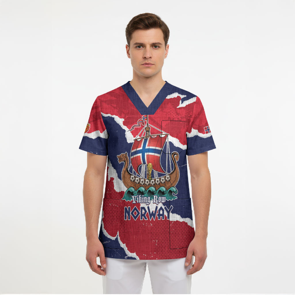 Custom Norway 2026 Soccer Scrub Top Vikings Keep Rowing