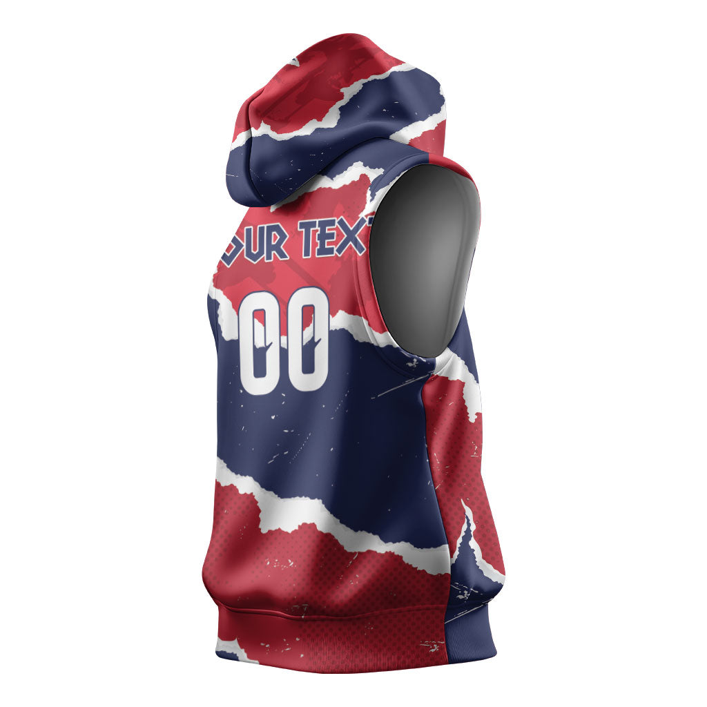 Custom Norway 2026 Soccer Sleeveless Hoodie Vikings Keep Rowing