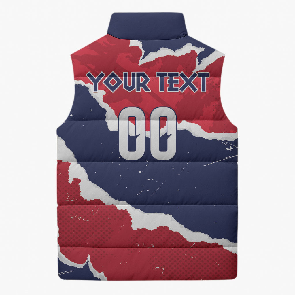 Custom Norway 2026 Soccer Sleeveless Puffer Jacket Vikings Keep Rowing