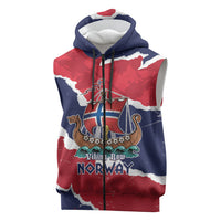 Custom Norway 2026 Soccer Sleeveless Zip Hoodie Vikings Keep Rowing
