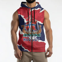 Custom Norway 2026 Soccer Sleeveless Zip Hoodie Vikings Keep Rowing